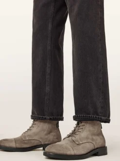 AllSaints Grey Bloom Lace Boots