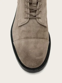 AllSaints Grey Bloom Lace Boots