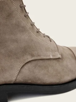 AllSaints Grey Bloom Lace Boots