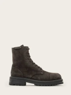 AllSaints Grey Hank Suede Boots