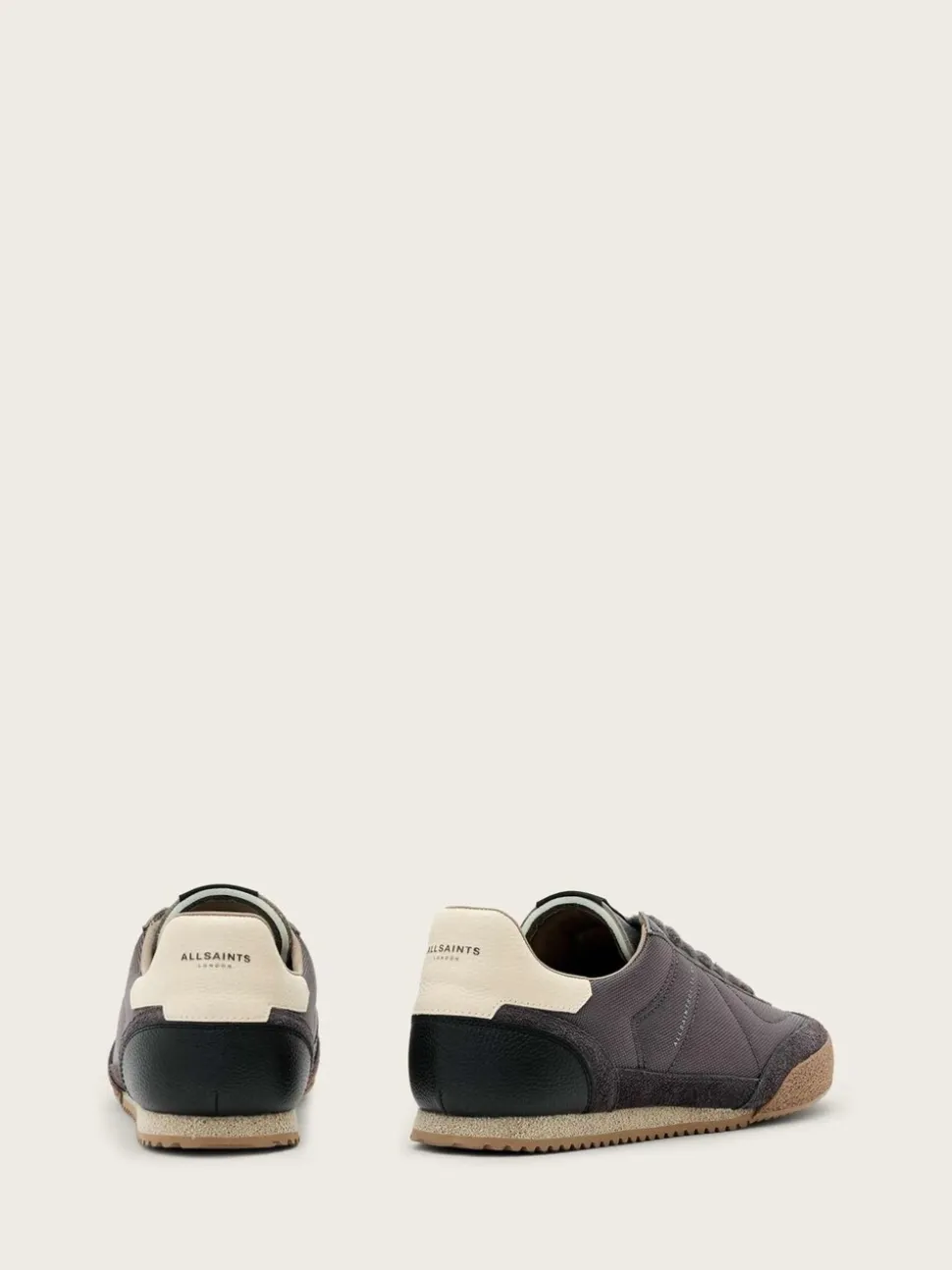 AllSaints Grey Harri Low Top Trainers