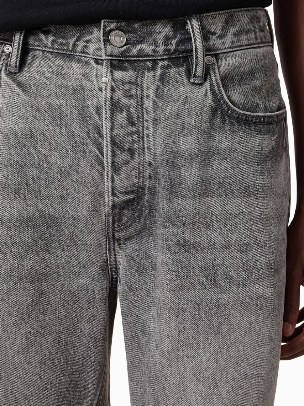 AllSaints Grey Lenny 100% Cotton Jeans