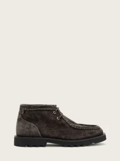 AllSaints Grey Skiff Suede Boots