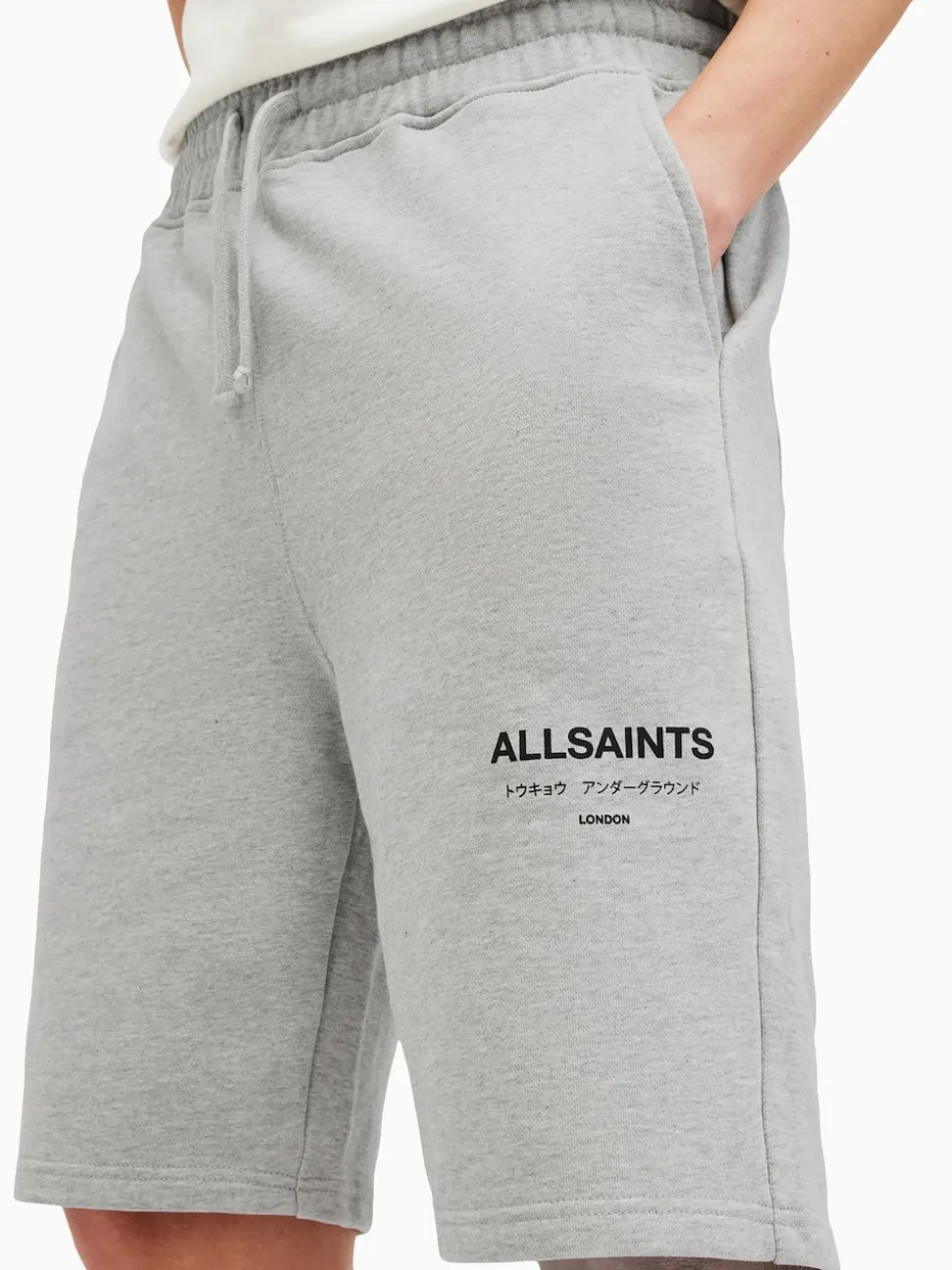 AllSaints Grey Underground 100% Cotton Sweat Shorts