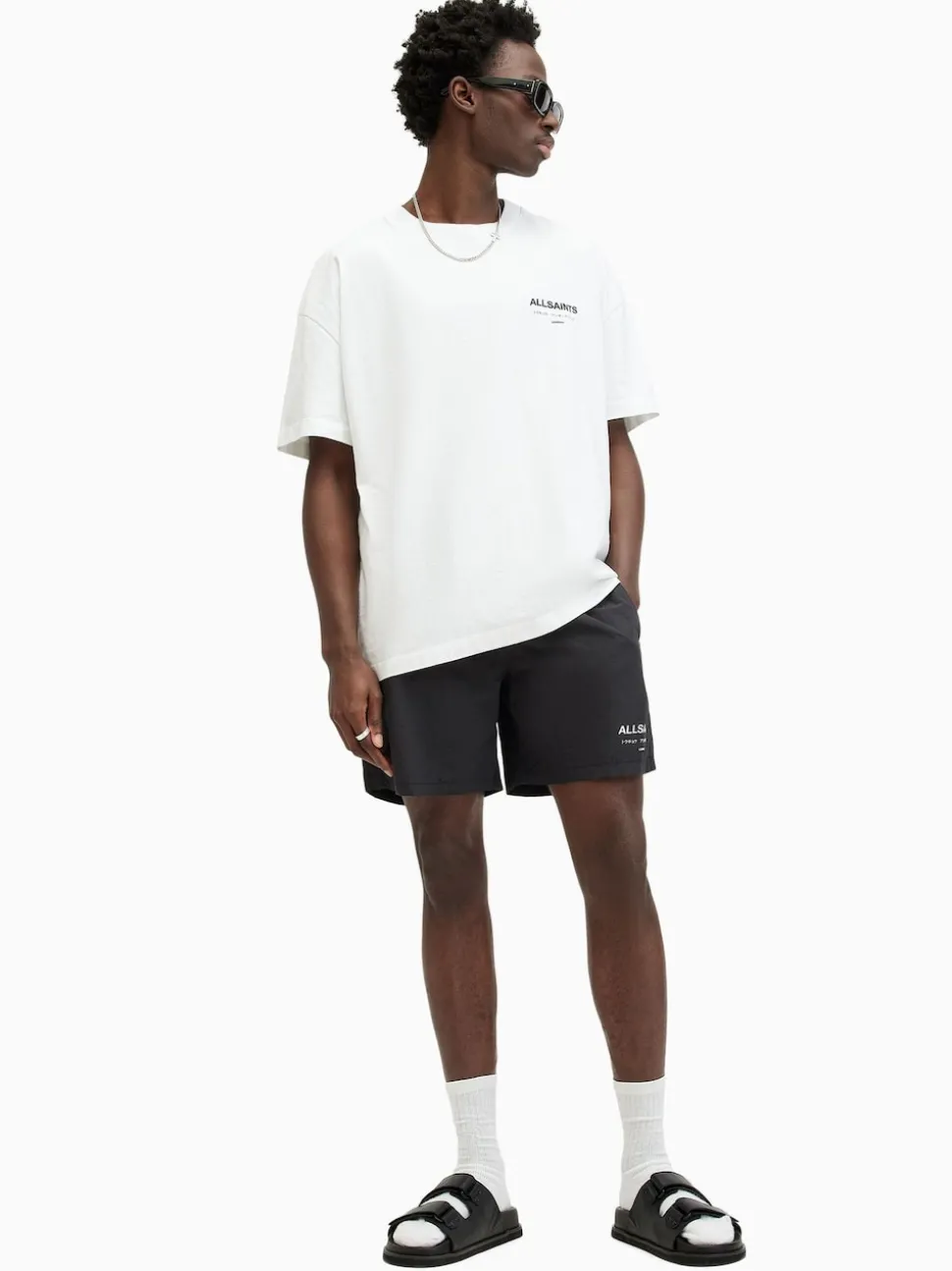 AllSaints Underground Black Swim Shorts