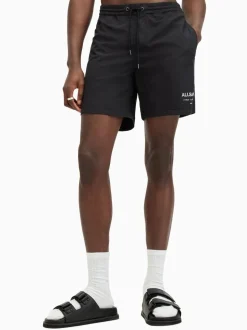 AllSaints Underground Black Swim Shorts