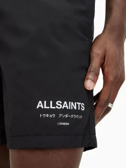 AllSaints Underground Black Swim Shorts