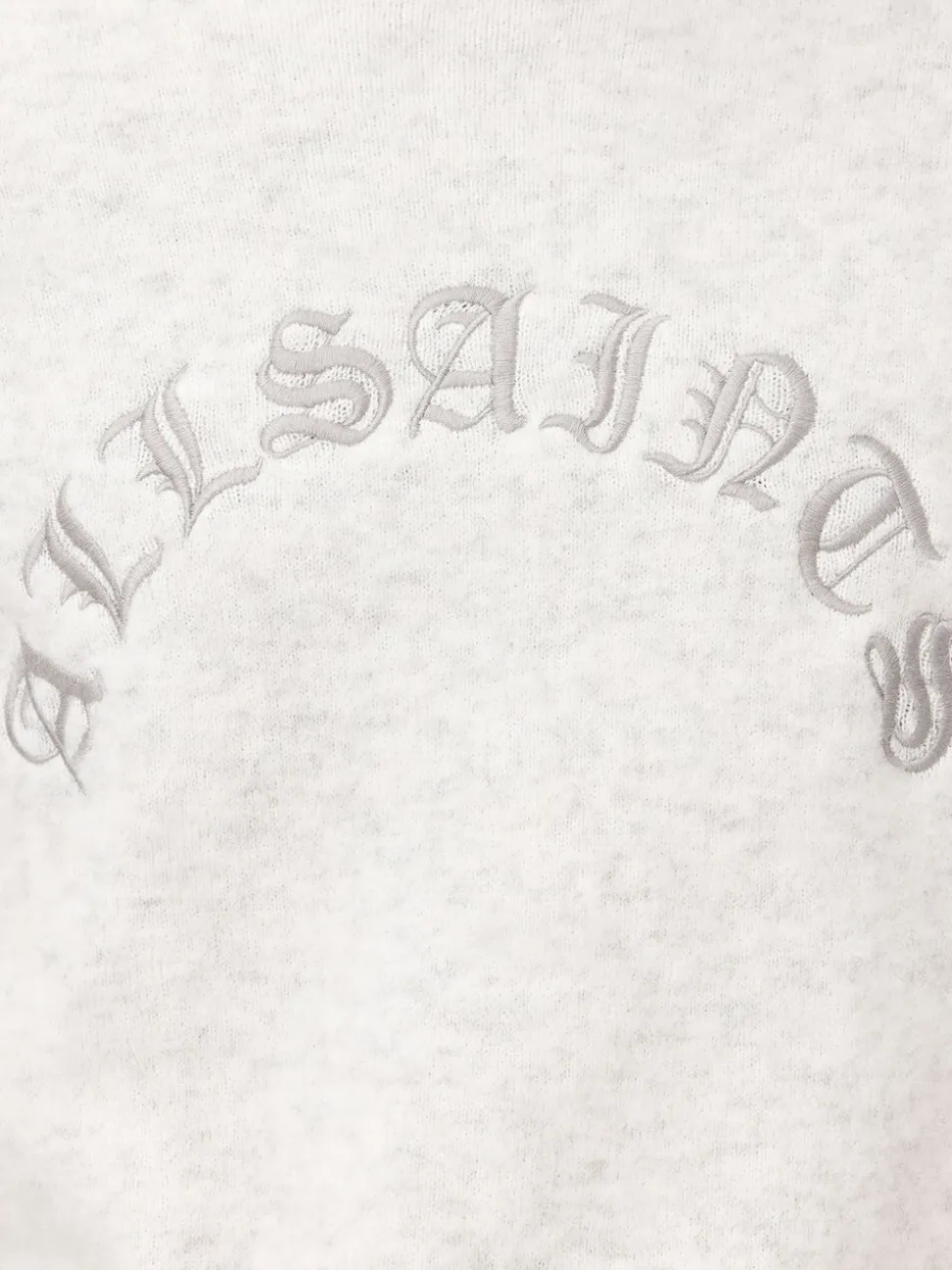 AllSaints White Curv Crew Jumper