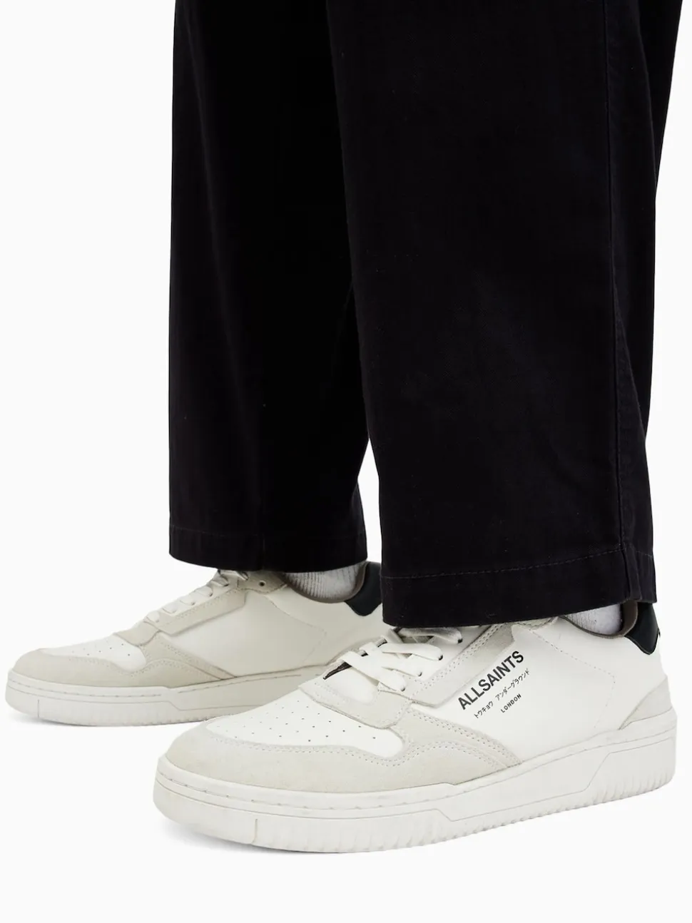 AllSaints White Regan Low Shoes