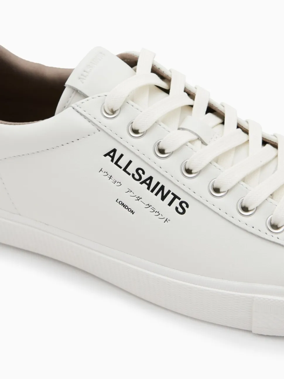 AllSaints White Underground Leather Low Top