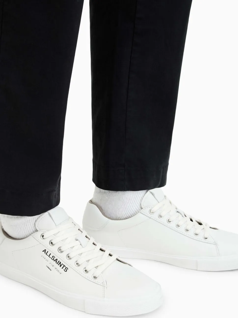 AllSaints White Underground Leather Low Top