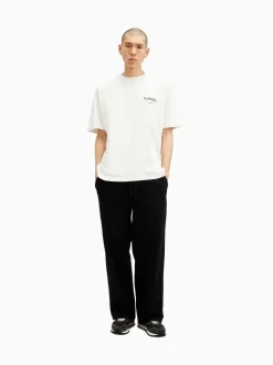 AllSaints White Underground Oversized Cotton Crew Neck T-Shirt