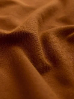Amber Orange Regular Fit Short Sleeve Pique Polo Shirt