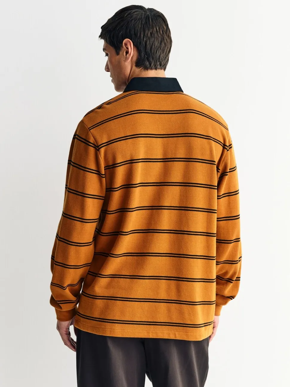 Amber Orange Stripe Rugby Shirt