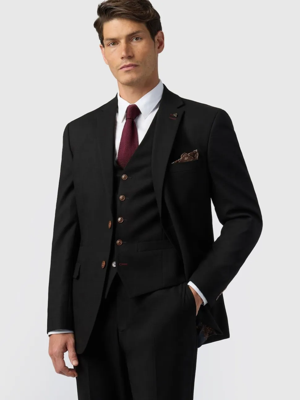 Antique Rogue Black Blake Texture Regular Jacket