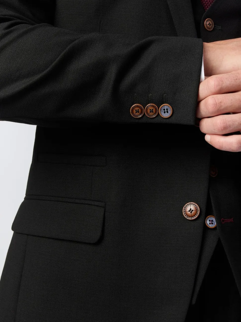 Antique Rogue Black Blake Texture Regular Jacket