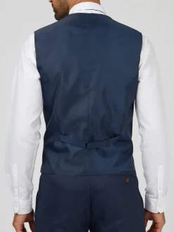 Antique Rogue Blue Blake Texture Waistcoat