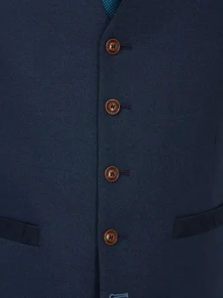 Antique Rogue Blue Blake Texture Waistcoat
