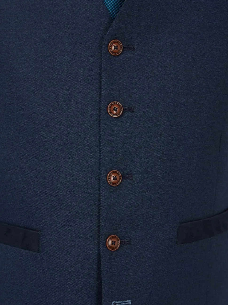 Antique Rogue Blue Blake Texture Waistcoat