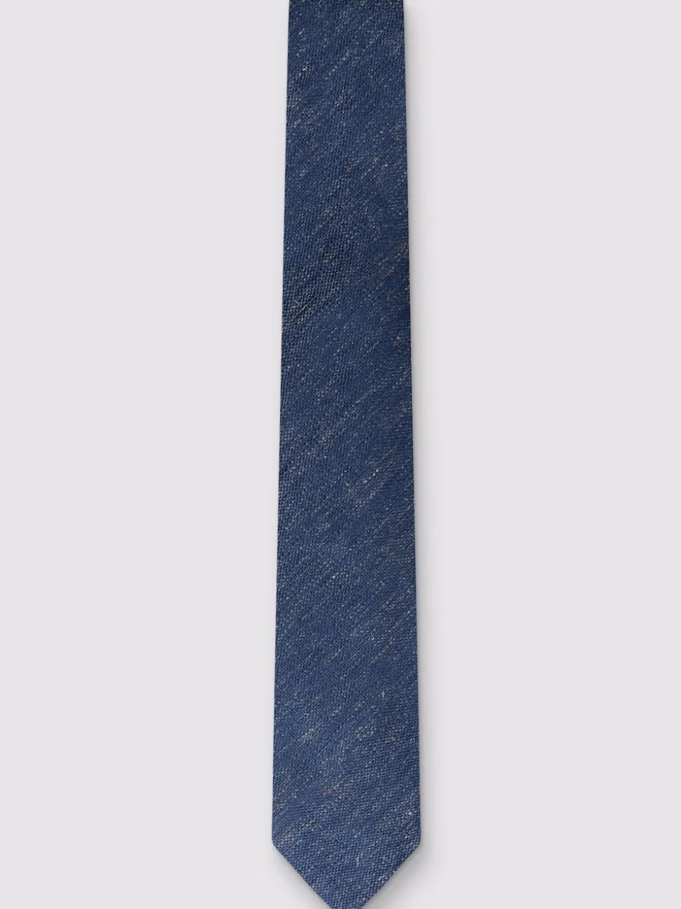 Antique Rogue Blue Plain Linen Blend Tie