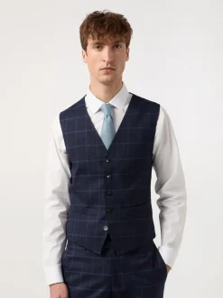 Antique Rogue Blue WP Check Waistcoat