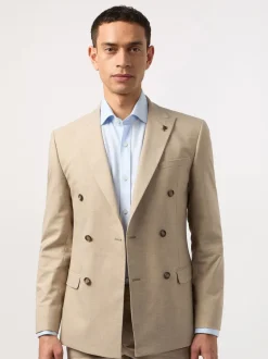 Antique Rogue Brown Slim Plain Jacket
