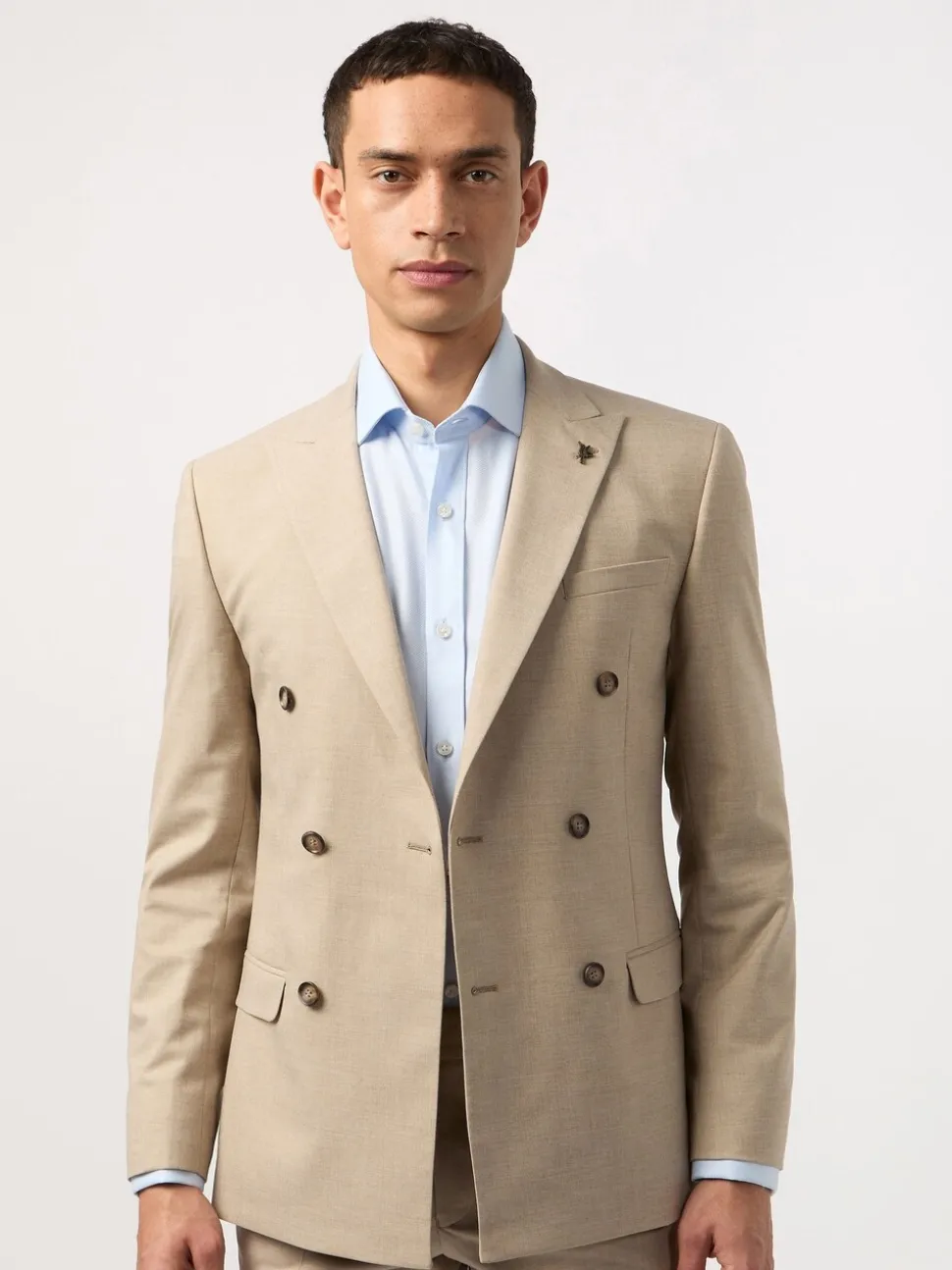 Antique Rogue Brown Slim Plain Jacket