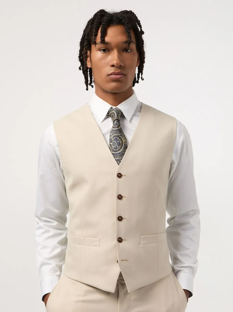 Antique Rogue Cream Blake Waistcoat