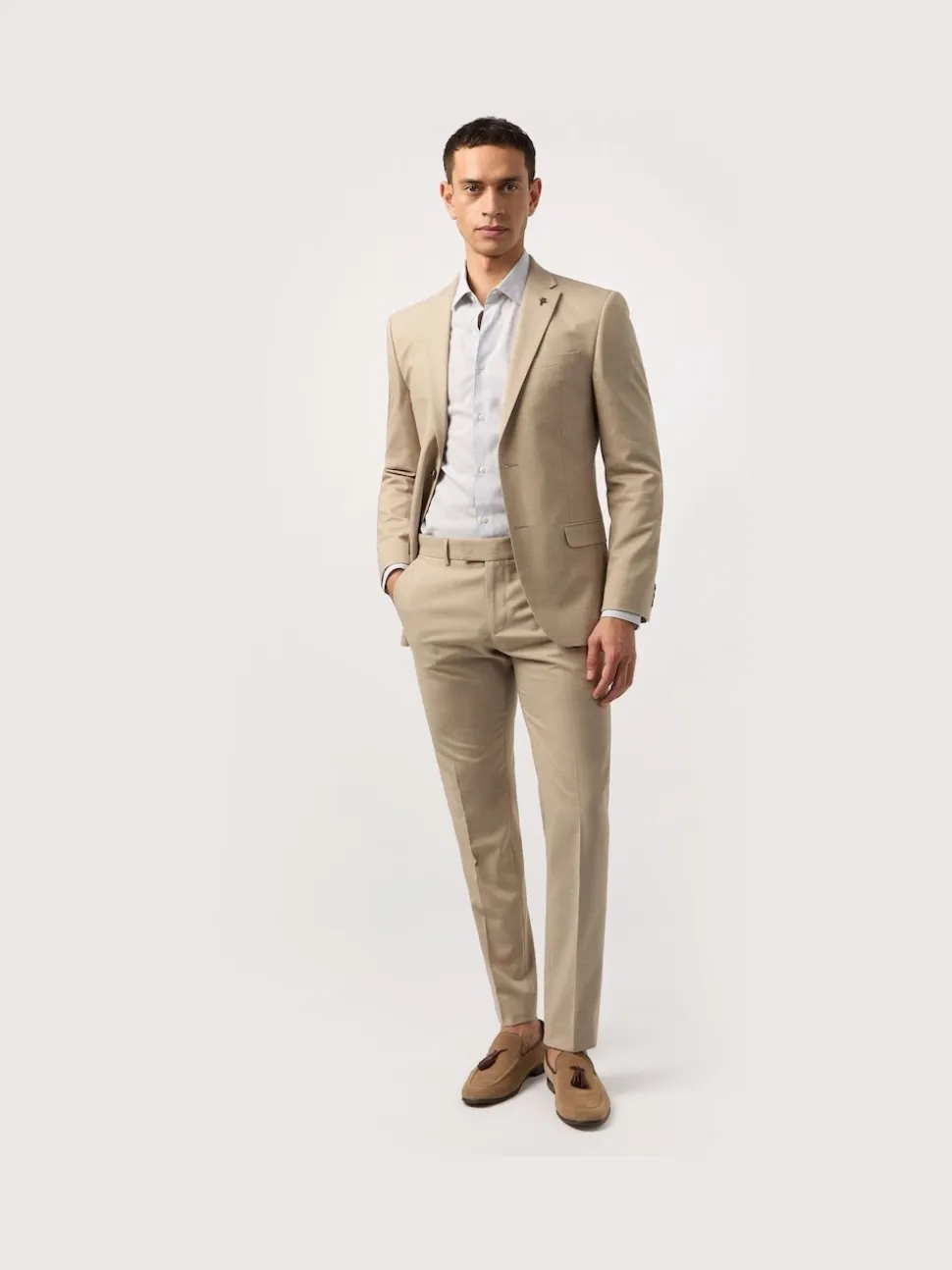 Antique Rogue Cream Slim Plain Jacket