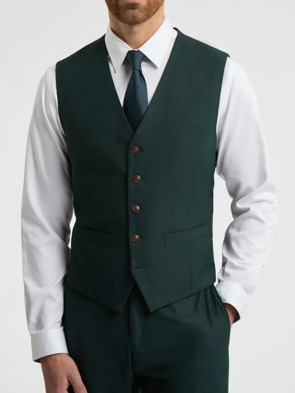 Antique Rogue Green Blake Deep Waistcoat