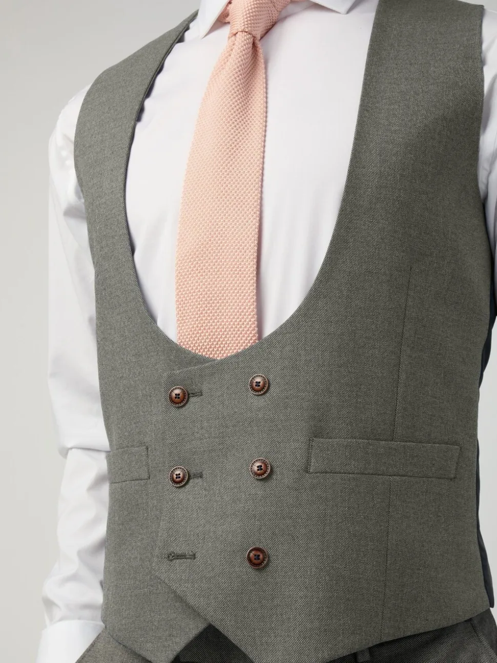 Antique Rogue Grey Blake Texture Waistcoat