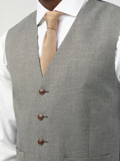 Antique Rogue Grey Blake Texture Waistcoat