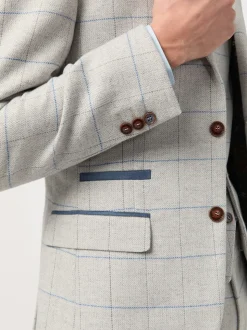 Antique Rogue Grey Powell Checks Tweed Jacket