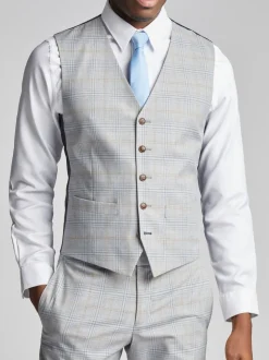 Antique Rogue Natural Agate Check waistcoats