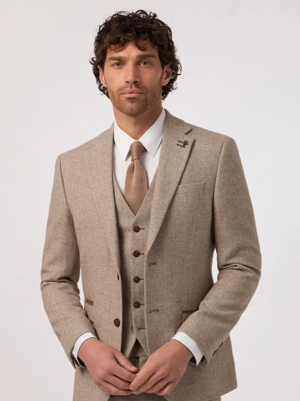 Antique Rogue Natural Herringbone Tweed Jacket