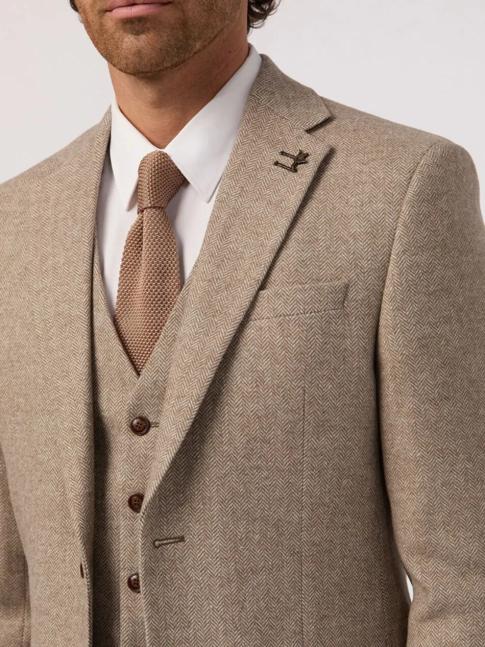 Antique Rogue Natural Herringbone Tweed Jacket