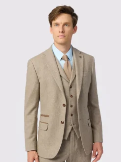 Antique Rogue Natural Herringbone Tweed Jacket