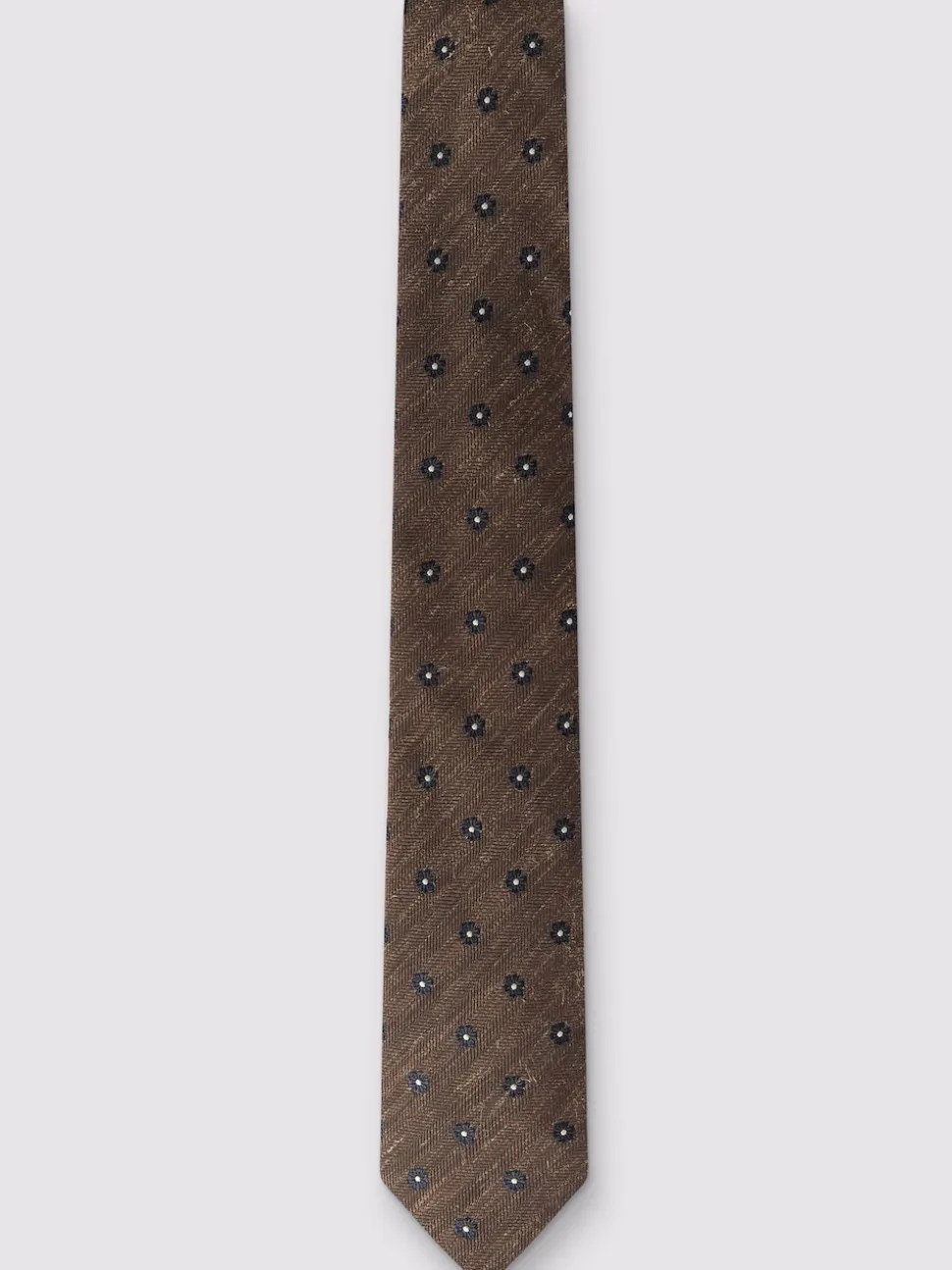 Antique Rogue Natural Linen Blend Daisy Geo Tie