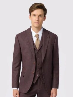 Antique Rogue Red Herringbone Tweed Jacket