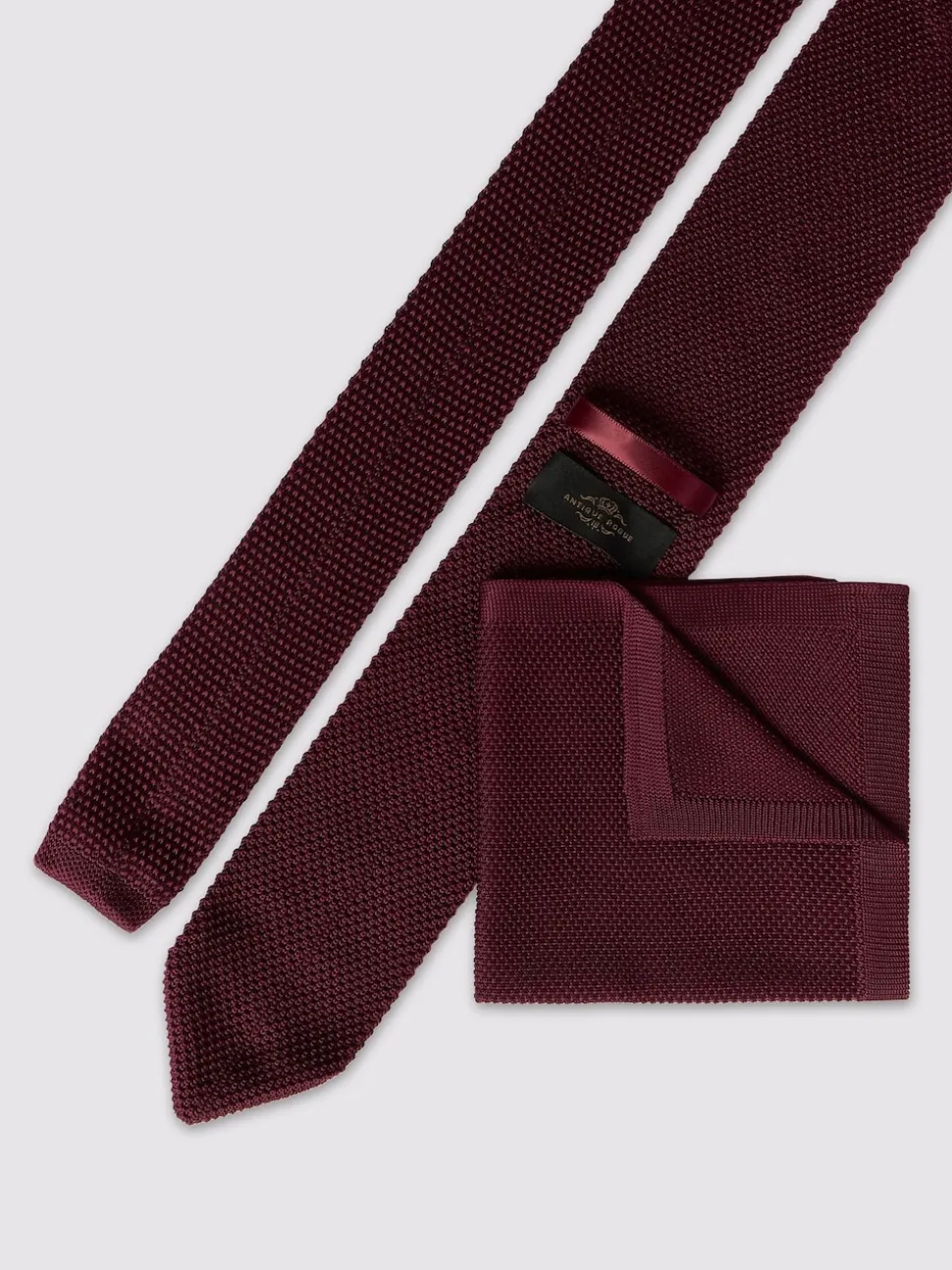 Antique Rogue Red Knitted Tie - 6.5Cm