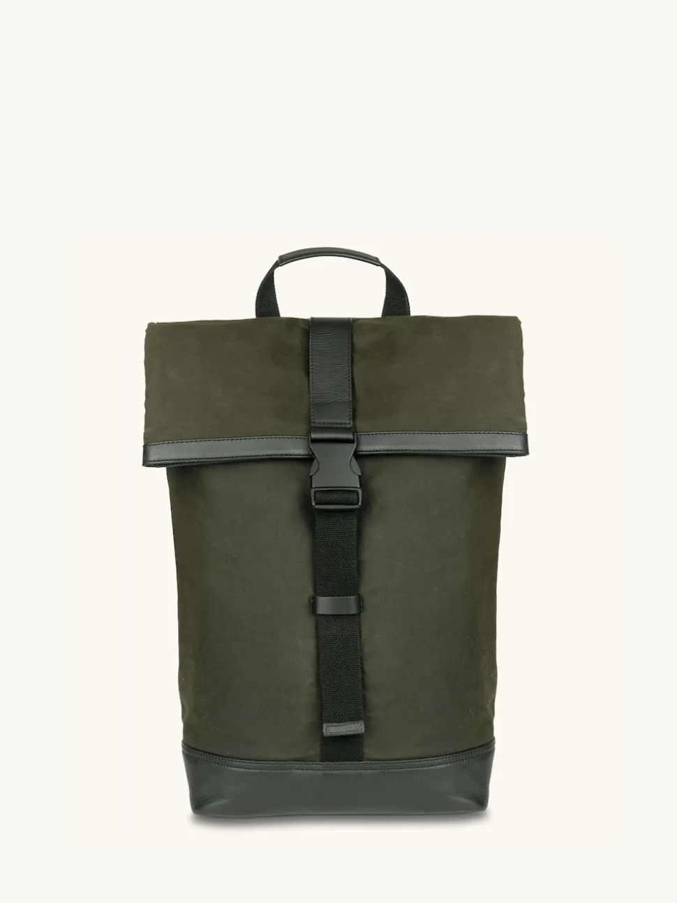 Apatchy Green The Cavendish Waxed Canvas & Leather Backpack