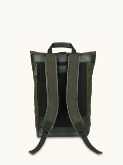 Apatchy Green The Cavendish Waxed Canvas & Leather Backpack