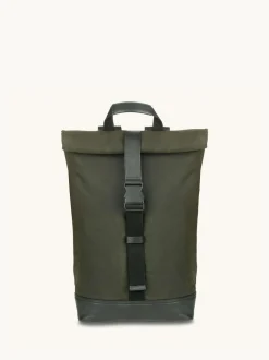 Apatchy Green The Cavendish Waxed Canvas & Leather Backpack