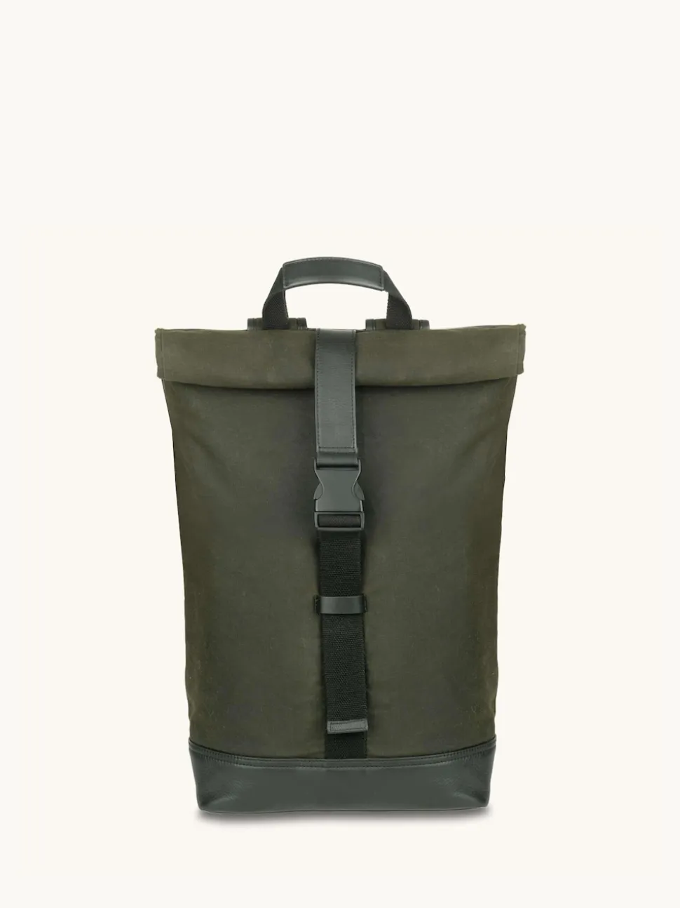 Apatchy Green The Cavendish Waxed Canvas & Leather Backpack