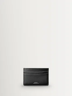 A.P.C. Black Porte Cartes Andre Card Holder