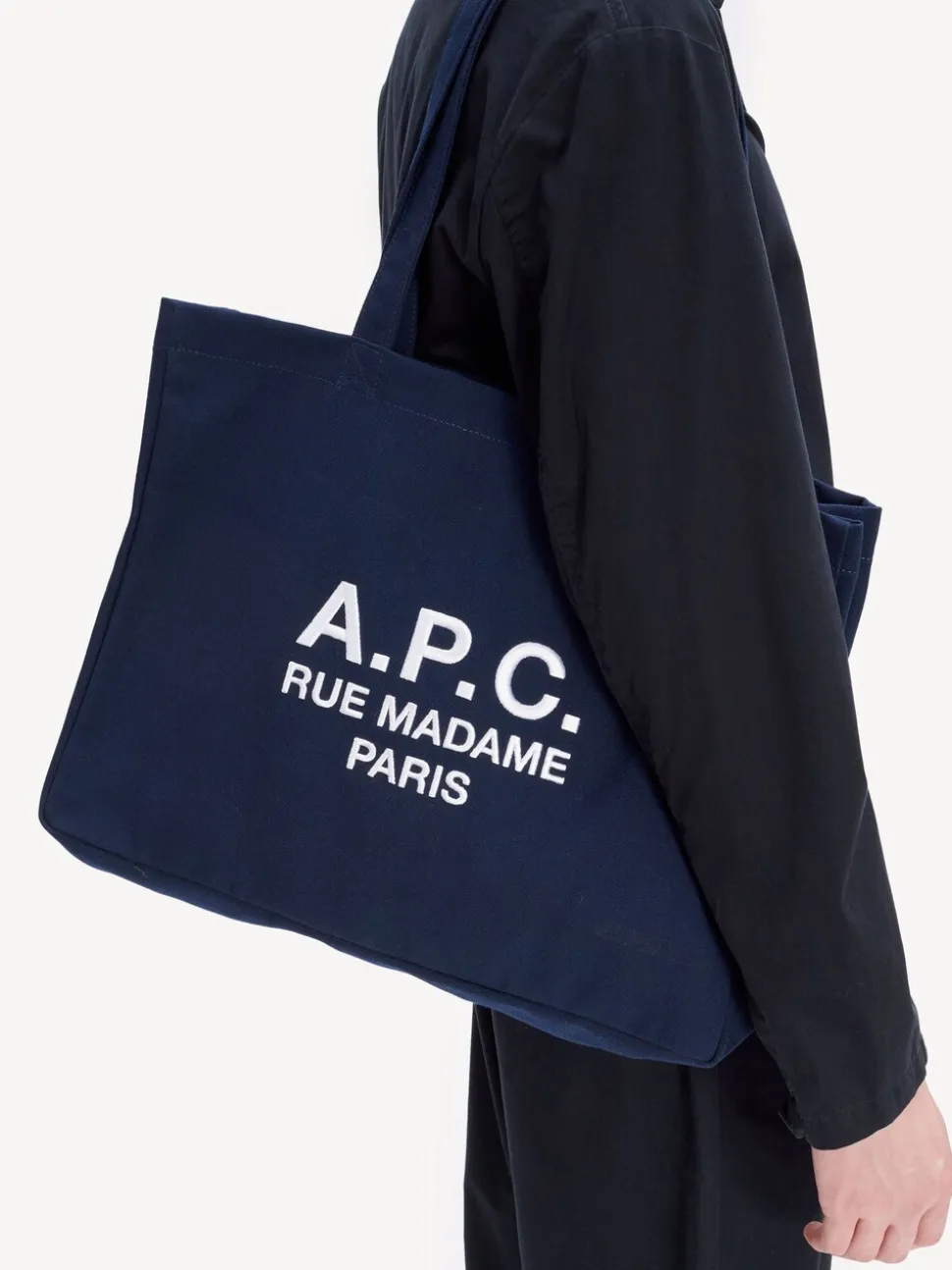 A.P.C. Blue Diane Rue Madame Shopping Bag
