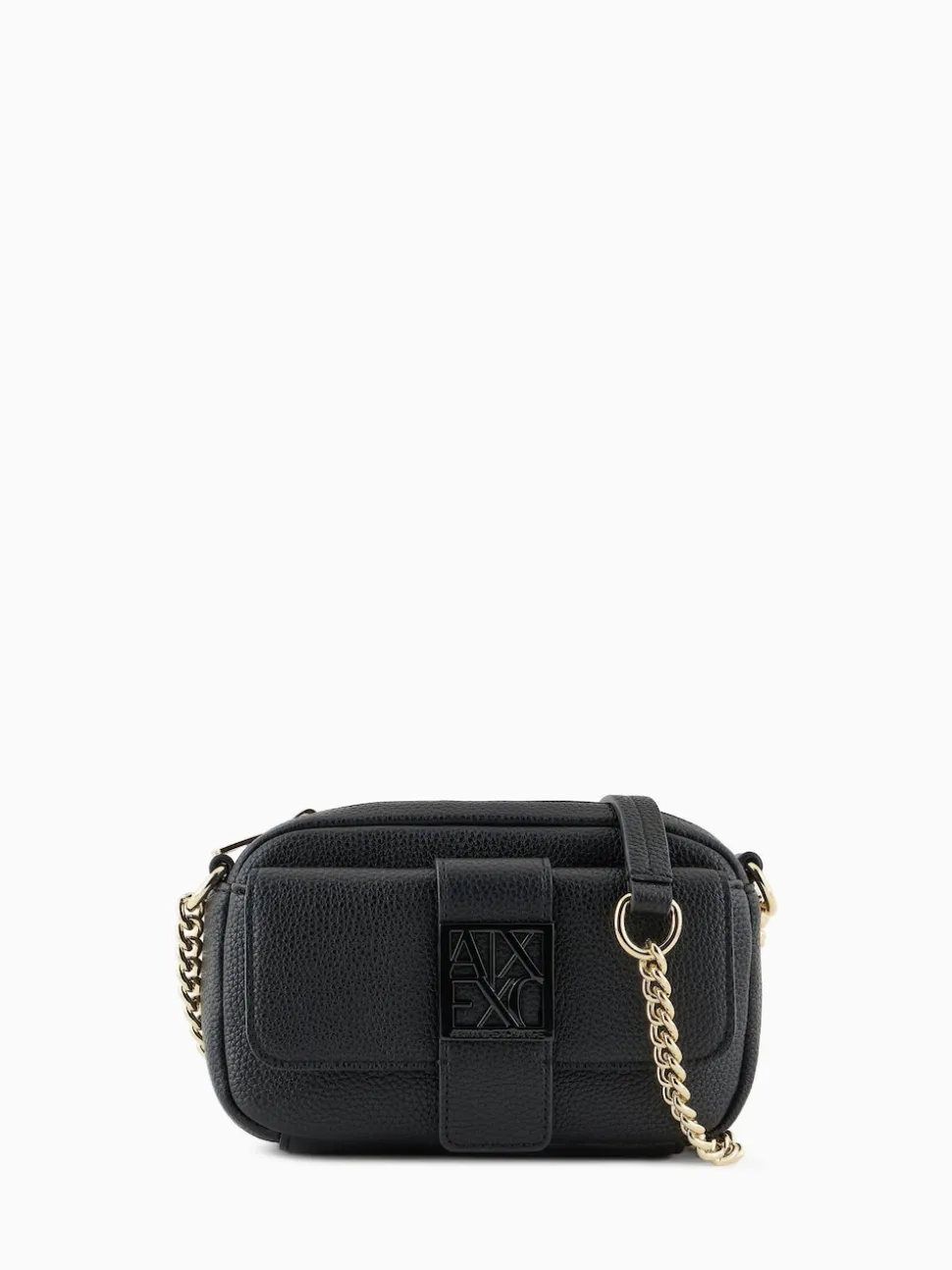 Armani Exchange Logo Messenger Black Bag