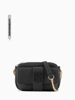 Armani Exchange Logo Messenger Black Bag