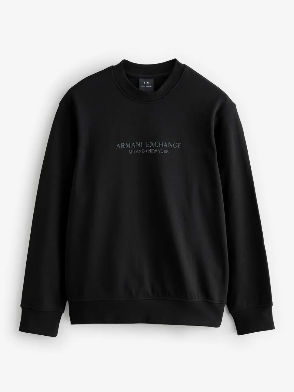 Armani Exchange Regular Fit Logo Black Sweatshirt