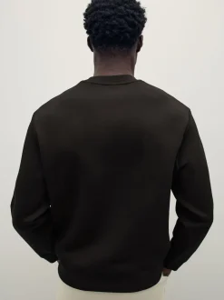 Armani Exchange Regular Fit Logo Black Sweatshirt Jumper